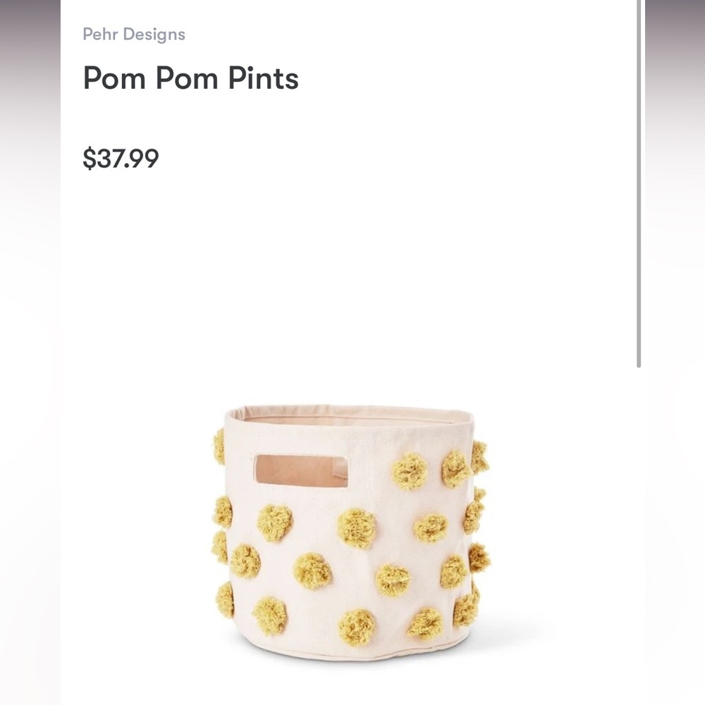 4x pehr pom pom pints yellow